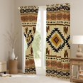 thumbnail image 3 of Feelyou Bohemian Triangle Print Blackout Curtains Set of 2 (52x84 Each), Mandala Hippie Aztec Window Curtains, Teens Adult Women Men Curtains and Drapes, Living Room Curtains Decor, 3 of 6
