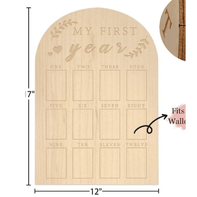 Clearance! My First Year Photo Display Wooden Board Year Photo Frame Board 12 Months Baby Photo Frame 1st Birthday Baby Keepsake Gift For Mom
