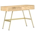 thumbnail image 3 of vidaXL Writing Desk with Drawers 39.4"x21.7"x29.5" Solid Mango Wood, 3 of 10