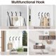 thumbnail image 5 of 10 Pack Aluminum Wall Hooks for Hanging: 10KG Metal Strong Hook with Screw, Individual Hangers for Clothes Coat Towel, for Bathroom Door, Black 10cm, 5 of 5