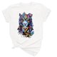 thumbnail image 4 of Blusa informal de Manga corta con estampado de animales vintage YONGSHENG para mujer, 4 of 5