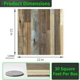 thumbnail image 3 of 30-Pack 12×12in Vinyl Flooring Tiles - Effortless Peel and Stick Floor Tiles for Kitchen, Dining Room, Bedrooms, 30 Sq. Ft (Brown Segment), 3 of 11