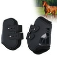 thumbnail image 3 of Horse Tendon Boots Set, Sturdy Horse Boot Adjustable Open Straps PU Shell Buffering   for Horses Black Hind Legs, 3 of 7