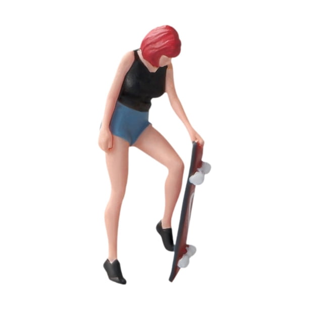 1/64 figura en miniatura, figura de personas pequeñas, figura de personas de chicas de resina para fotografía, decoración arquitectónica