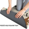 thumbnail image 3 of Beige Cartoon Dinosaurs Silhouettes Pattern Hot Yoga Mat Towel Non Slip for Hot Yoga - Quick-Drying Yoga Mat Cover with 4 Corner Pockets with Travel Bag - Hot Yoga Towel Non Slip 70"x26", 3 of 6