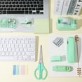 thumbnail image 4 of sixwipe 13-in-1 Teal Office Supplies Set & Desk Organizer Kit, Premium Stapler, Tape Dispenser, 1000 Staples, Scissors, Paper/Binder Clips, Ruler, Tabs, Stationery Starter Pack, 4 of 8