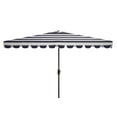 thumbnail image 2 of SAFAVIEH Outdoor Collection Vienna 6.5 x 10-Foot Rectangle Umbrella Black/White, 2 of 6