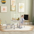 thumbnail image 2 of Qaba Ensemble de Table et Chaises pour Enfants 3 Pcs à Hauteur Réglable avec Rangement, Gris, 2 of 10