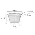thumbnail image 2 of LOVEVER Panier Friture Passoire Acier Inoxydable Copeaux Aliment Rond Frites Fil Frit Service Mini, 2 of 7