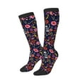 thumbnail image 2 of Balery Dancing Skeletons Floral Garden Fun Novelty Socks Men'S Women'S Crew Socks Funny Crazy Novelty Socks Quirky And Cool Socks, 2 of 9