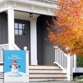 thumbnail image 3 of Versatile Winter Snowman Large Garden Flag for Farmhouse Home Garden Christmas Garden Flag for Outdoor Snowflakes Simple Watercolor Washable Hanging Decoration 28x40 Inch, 3 of 6