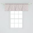 thumbnail image 2 of Ambesonne Checkered Window Valance, Diagonal Lines Floral, 42" x 18", Mauve Pink Forest Green, 2 of 3