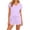 ☪166-Purple, variant on Nuoqisi Women's Solid Color Short Sleeve Pocket Elastic Waist Drawstring Shorts Set - 2-Piece Coordinated Outfit for Casual Comfort
