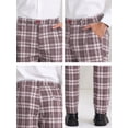 thumbnail image 6 of Lars Amadeus Men's Plaid Dress Pants Casual Slim Fit Checkered Business Trousers, 6 of 6