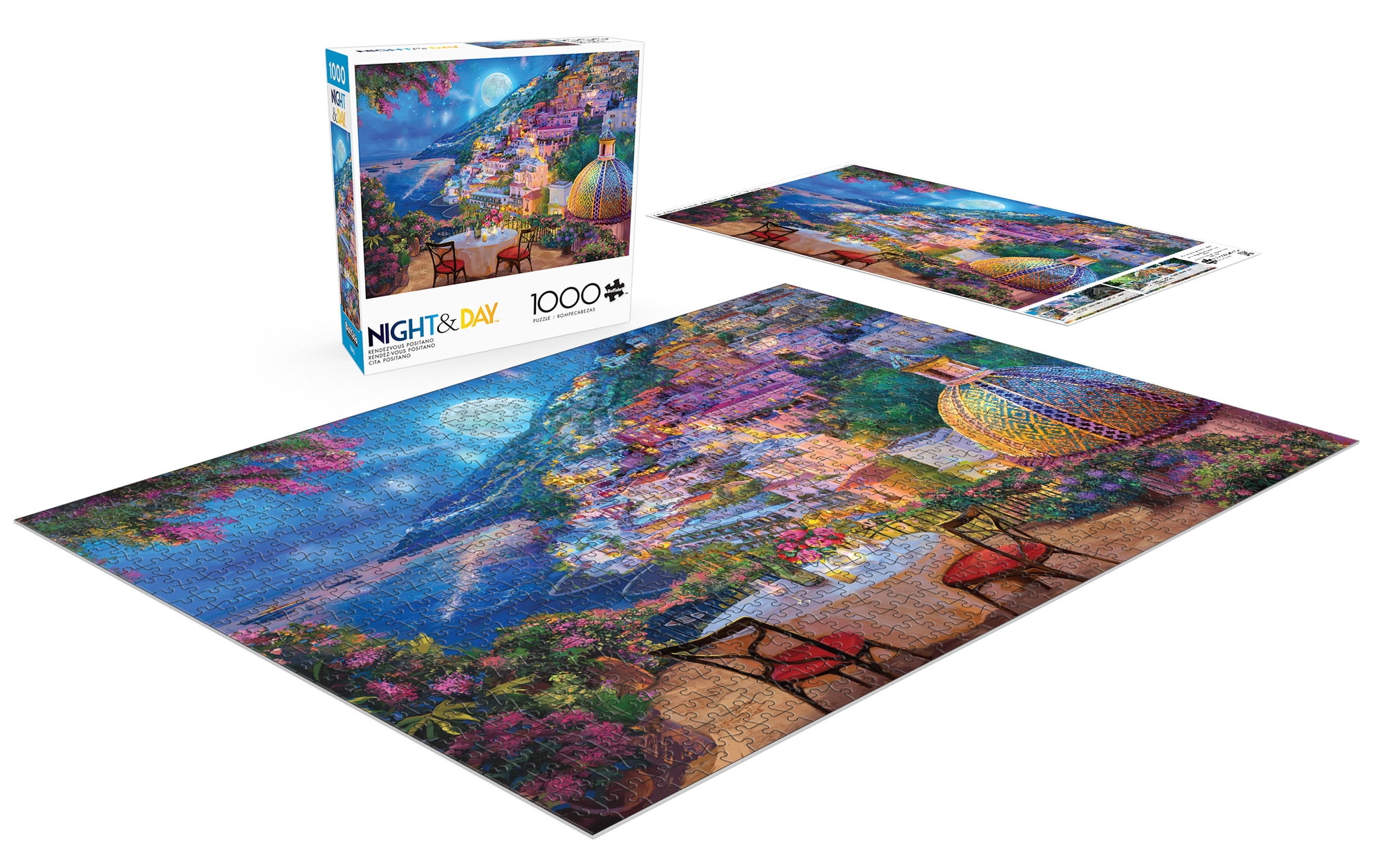 Buffalo Games Rendezvous Positano 1000-Piece 26.75 x 19.75-inch Interlocking Jigsaw Puzzle for Adults Ages 14+