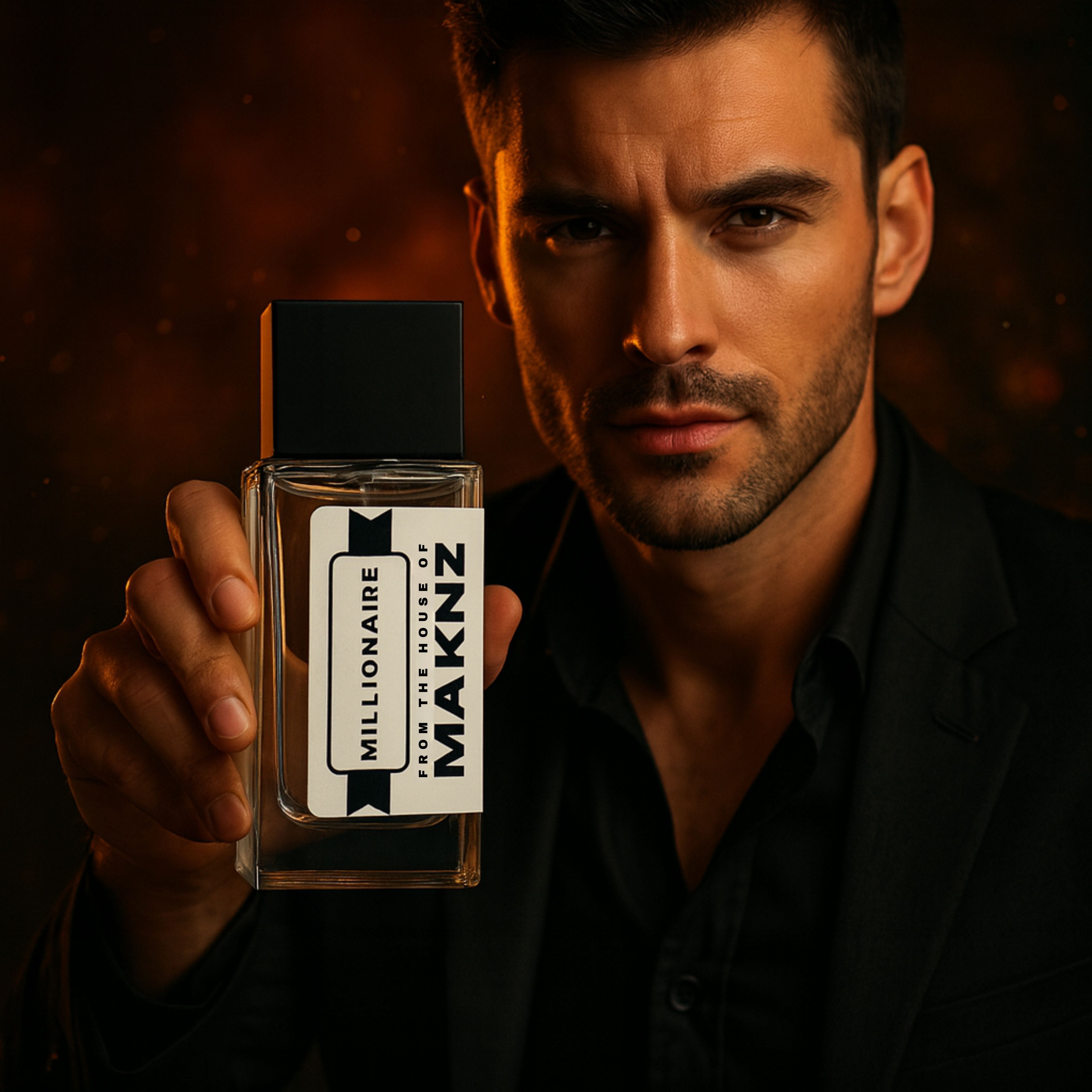 MAKNZ Millionaire Eau de Parfum, Inspired by One Million, Cologne for Men, 1.7 oz / 50ml – Cinnamon, Citrus, Amber, Woody, Leather, Rose, Spicy