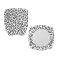 thumbnail image 5 of SCRAWLGOD Leopard Print Gray White Set of 2 Breathable Office Chair Covers Removable Anti-Dust Split Computer Chair Covers Stretchable Washable High Back Chair Slipcovers, 5 of 7