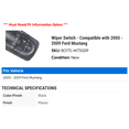 thumbnail image 2 of Wiper Switch - Compatible with 2005 - 2009 Ford Mustang 2006 2007 2008, 2 of 2