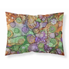 Abstract in Purple Green and Orange Fabric Standard Pillowcase-30 x 20.5-