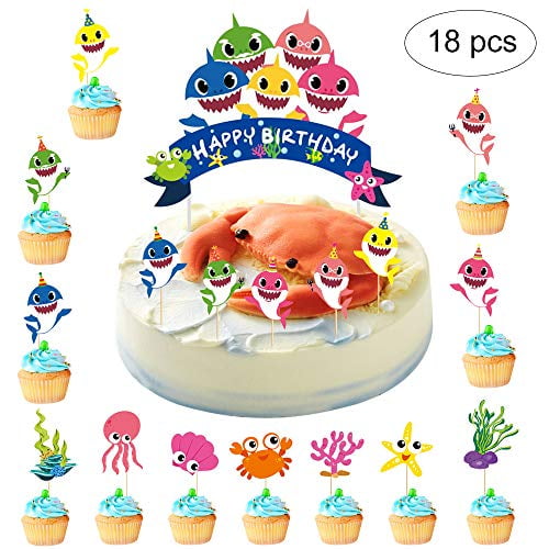 Mity Rain Cute Little Shark Birthday Cake Topper Shark Party Supplies Set Sea World Shark Cupcake Picks For Baby Shower Birthday Party Decorations 18pack Walmart Com Walmart Com Mity Rain Cute Little Shark Birthday Cake Topper Shark Party Supplies Set Sea World Shark Cupcake Picks For Baby Shower Birthday Party Decorations 18pack Walmart Com Walmart Com