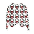 thumbnail image 3 of Birdeem T-Shirt de Noël pour Femmes, Manches Longues Décontractées Imprimées, Col Rond Chandail en Molleton Ample Sans Capuche, 3 of 5