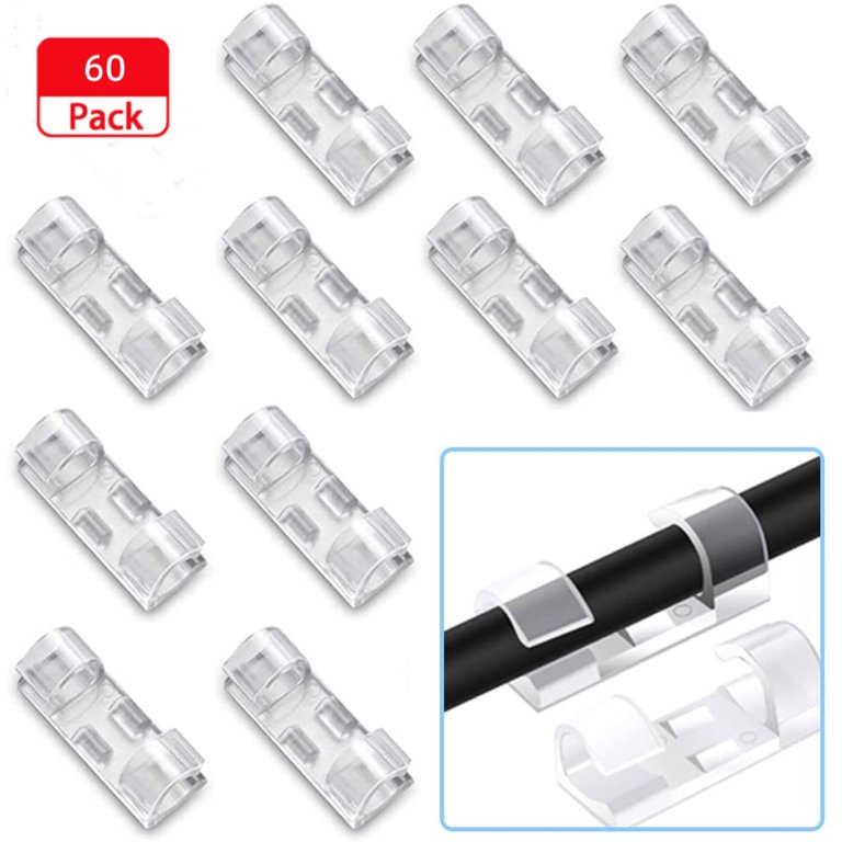 60pcs Adhesive Cable Clips,drop Wire Holder, Durable Cord