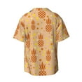 thumbnail image 2 of JUNZAN Mens Casual Button Down Shirts Short Sleeve Pineapples Print Shirt-4X-Large, 2 of 7