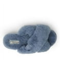 thumbnail image 5 of Fireside By Dearfoams Women's New Castle Genuine Shearling Cross Band Fuzzy Slide Slipper, 5 of 6