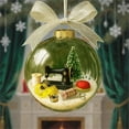thumbnail image 3 of Holiday Sewing Snow Globe Ornaments Clear Decorations Festive Hanging Décor for Christmas Tree and Craft Room, 3 of 7