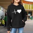 thumbnail image 2 of Mercatoo Girls' Hooded Sweatshirts 𝗪affle Loose 𝗛oodie with Print Long Sleeve Soft Pullover with Pocket for Kids Girls, 2 of 8