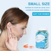 LYSIAN Slim Foam Earplugs for Small Ears, 100 Pairs, Sound Reducing Plugs
