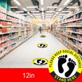 thumbnail image 4 of Coofit 10PCS Social Distancing Floor Decal Waterproof Social Distance Floor Sticker, 4 of 10