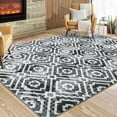 thumbnail image 6 of Haperlare Area Rug Moroccan Geometric Area Rug Soft Indoor Floor Carpet Vintage Trellis Distressed Floor Cover, 5' x 7' Gray, 6 of 7