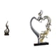 thumbnail image 1 of Escultura abstracta de fuego,Estatua de arte abstracto,adorno para decoración del hogar,Estatua de pareja,Figura de pareja besándose,regalo de boda moderno,Estatua de pareja besándose, 1 of 8