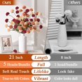 thumbnail image 3 of NestE 6pcs Fake Fall Flowers Faux Silk Pompon Mums, Bulk Fake Mini Chrysanthemums with Stems, Artificial Kiku Flowers for Vase DIY Centerpieces Bouquet Floral Arrangements Decorations, Mixed Orange, 3 of 16