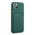 thumbnail image 5 of Allytech Case Compatible with iPhone 13 mini, [Card Holder] [Soft TPU] [Ultra Slim & Lightweight] Shockproof Anti-Fingerprint Case for iPhone 13 mini - Darkgreen, 5 of 7