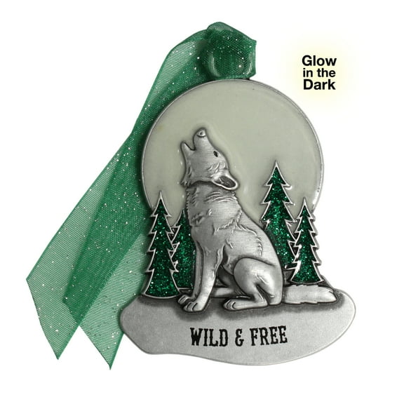 Glow in the Dark Wolf Ornament