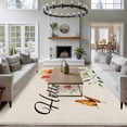 thumbnail image 3 of 5'x8' Area Rugs, Orange Red Floral Indoor Outdoor Area Rug for Living Room Bedroom, Vintage Pastoral Botanical Butterfly Washable Bathroom Rugs Kitchen Floor Carpet Mats Home Decor Aesthetic, 3 of 8