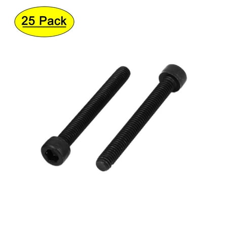 

Uxcell M6 x 50mm Full Thread Carbon Steel Hex Socket Cap Head Screws Bolts Black (25-pack)