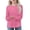 Hot Pink, variant on Children's Fashion Ribbed Knit Shirt Casual Solid Color Blouse Long Sleeve Tops Round Neck Blouses Shirts Ribbed Knit Top Girls