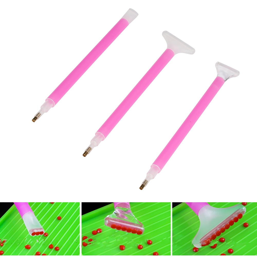 Lot De 11 Outils De Peinture Diamant 5D Kit Stylo + Colle + Plateau En Plastique + Pincettes Accessoires De Broderie Au Point De Croix Diamant