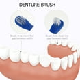 thumbnail image 3 of MasteelfCA 2pcs Dual Heads False Teeth T-shape Denture Dedicated Toothbrushes Cleaning Tools (White + Blue), 3 of 7