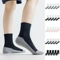 thumbnail image 2 of Boys Girls Crew Socks Seamless Ankle Socks Kids Cotton Athletic Sock Youth School Uniform Sock 5 Pairs 2-12T, 2 of 2