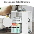 thumbnail image 6 of Gymax 2pcs 2-Tier Side Sofa End Table Bedside Nightstand Table White, 6 of 10