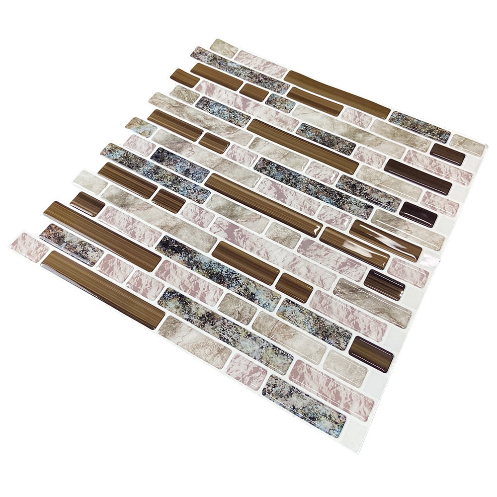 clevermosaics Peel and Stick Tile Panels for Kitchen and Bathroom, 10 Sheets