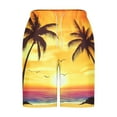thumbnail image 4 of ZRGHAOYLQ Plus Size Swim Trunks for Men Tropical Hawaiian Beach Shorts Breathable Drawstring Elastic Bathing Suits Swimwear with Pockets Big and Tall Sunset Palm Tree Graphic Short Pants, 4 of 5