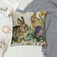 thumbnail image 2 of Flax Throw Pillow Cover Watercolor Easter Pattern Rabbit and Chick Holiday Bunny Bird  Pillowcase Home Decor Square Cotton Linen Pillow Case Cushion Cover, 2 of 5
