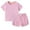 Pink, variant on Girls' Sleepwear Agkizg 2-Piece Girls' Pajama Sets,Kids Nightwear Loungewear Clothes Set,Toddler Kids Boys Girls Fashion Cute Solid Color Soft Short Sleeve Top Shorts Home Wear Suit
