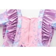 thumbnail image 4 of Girls One-Piece Mermaid Swimsuit Short Sleeve Swimwear Bathing Suit, Size 3-9Y, 4 of 6