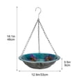 thumbnail image 3 of Hanging Bird Feeder, Metal Hummingbird Feeder Bowl Outdoor Garden Hanging Bird Feeding Dish with Chain Hook for Patio Yard, 3 of 7